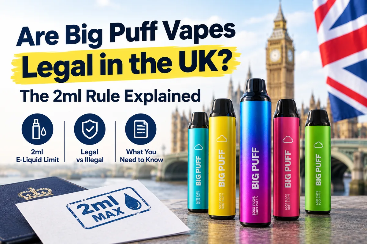 Big puff vapes in the UK and the 2ml e-liquid limit explained